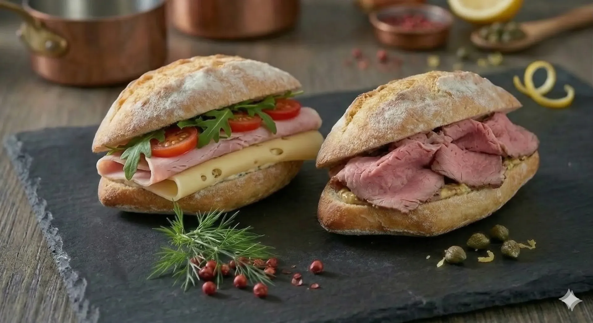 Mini Sandwichs (Jambon/Boeuf) 16 pcs