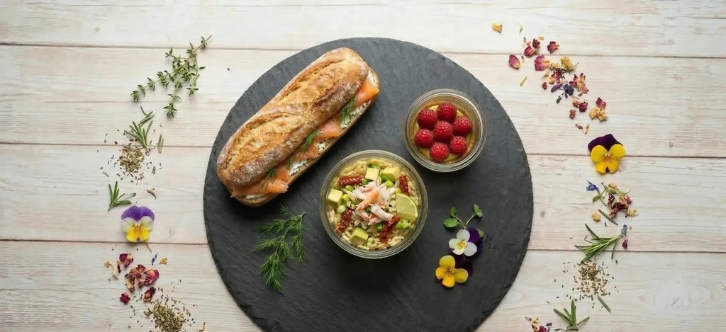 Pack Lunch Déjeuner Gourmand (entrée + sandwich + dessert)