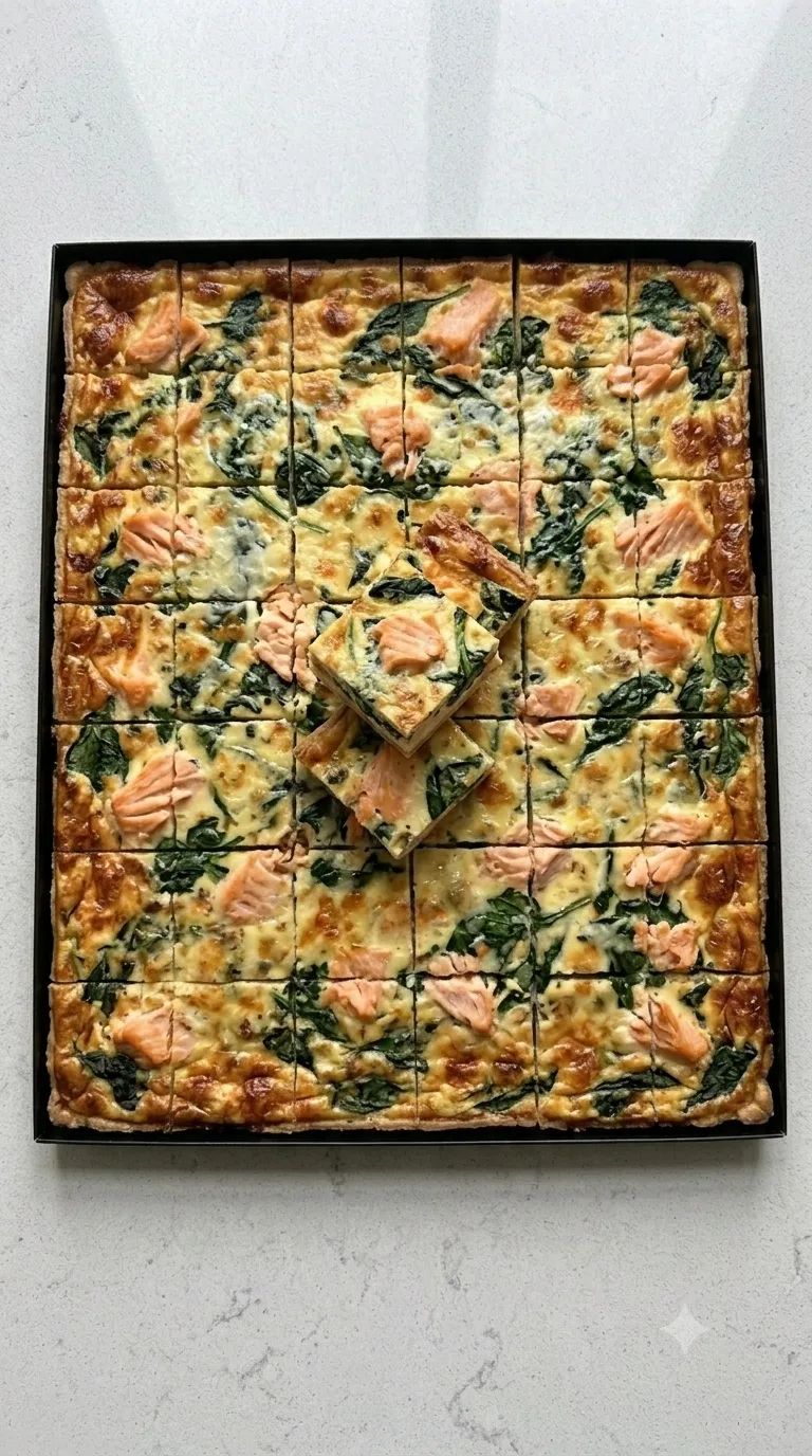 Plateau de Quiche Saumon épinards 48 pcs
