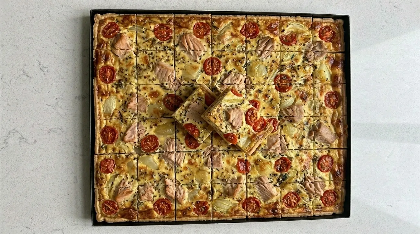 Plateau de Quiche Thon, Tomates, moutarde 48 pcs