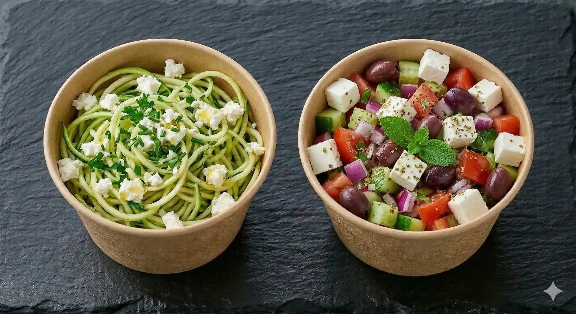 Plateau de Verrines Salées Courgette Feta/Grecques 20 pièces