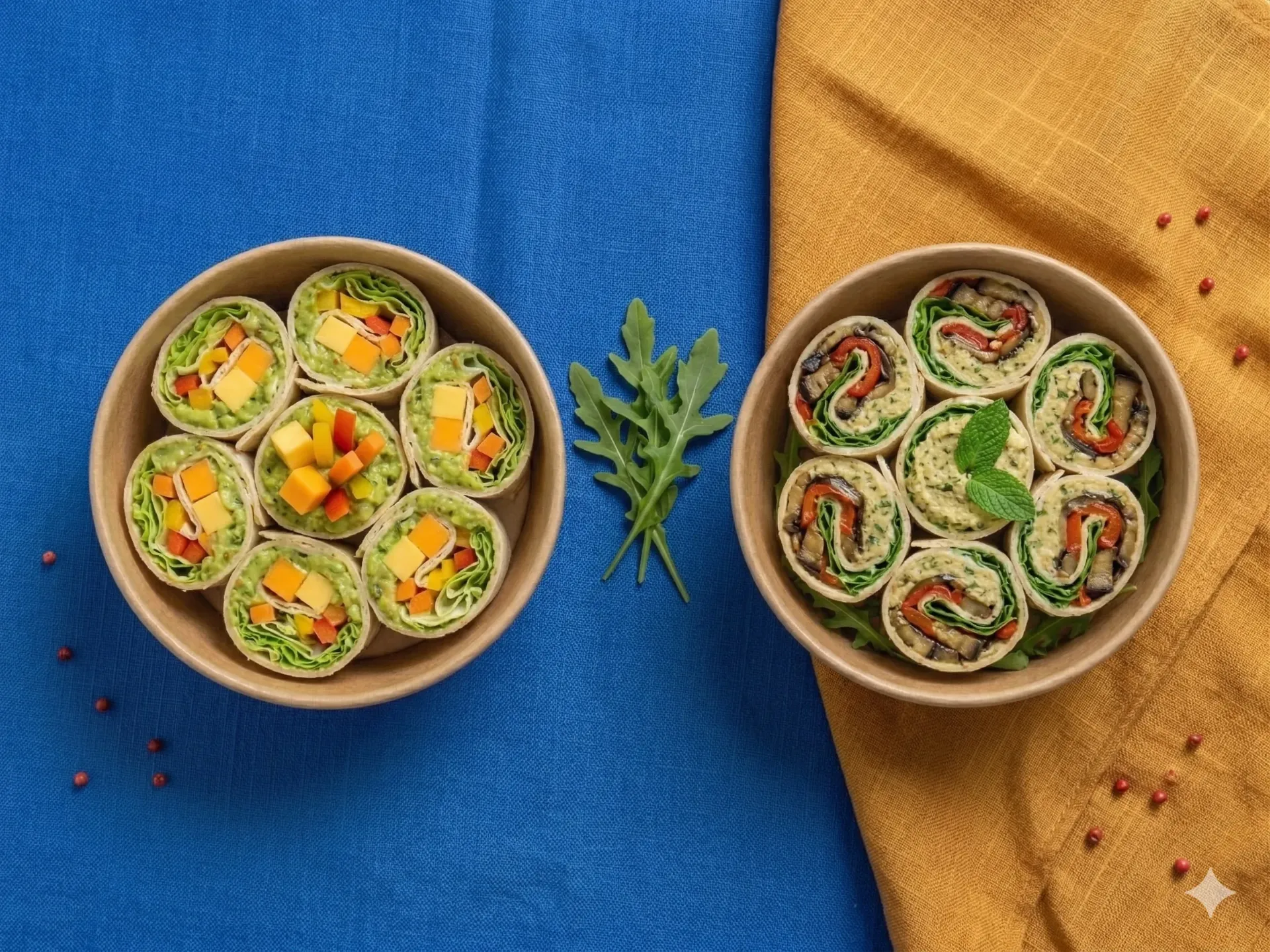 Plateau de Wraps Végétariens 40 pièces