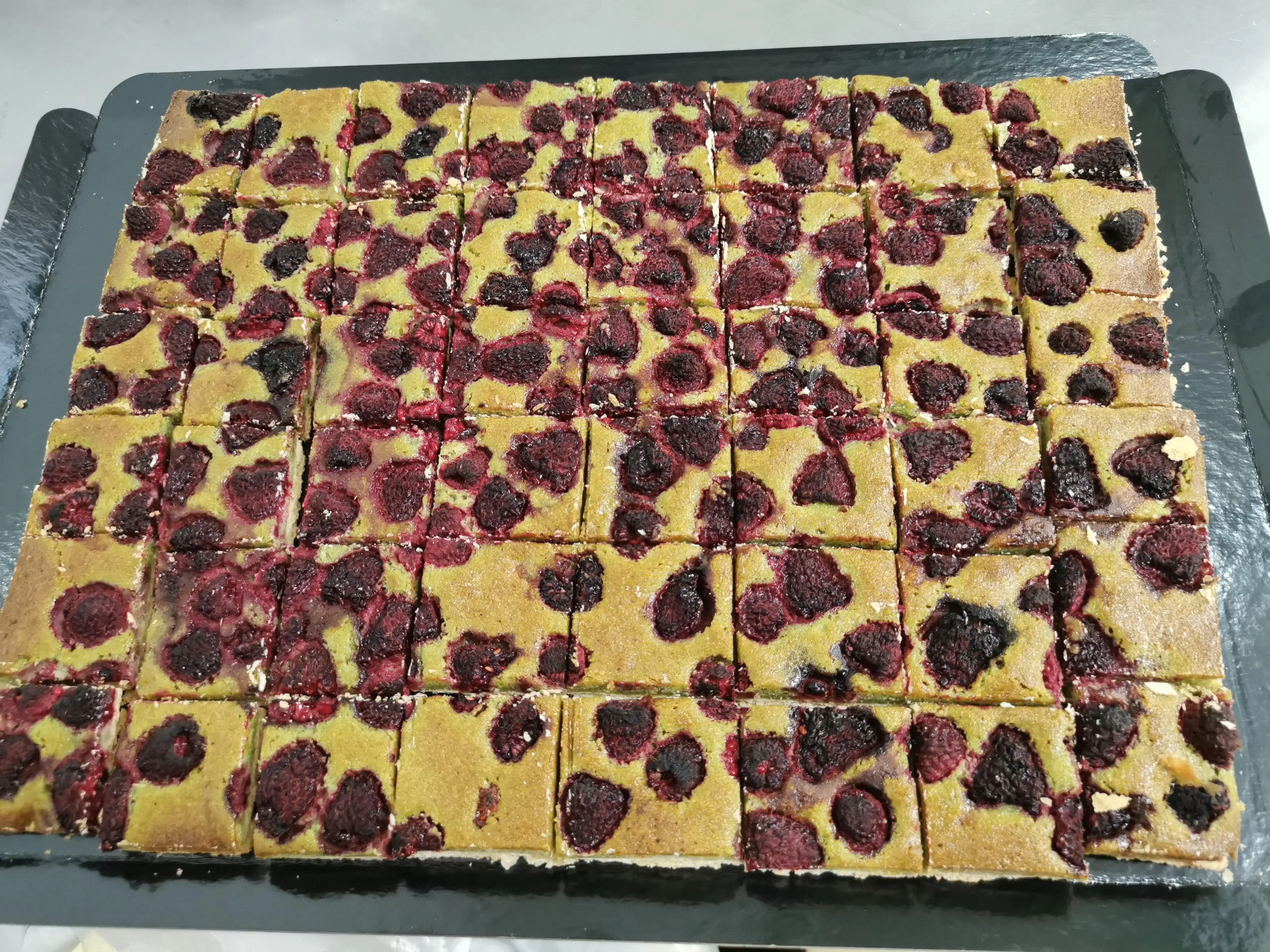 TARTE FINE FRAMBOISE PISTACHE